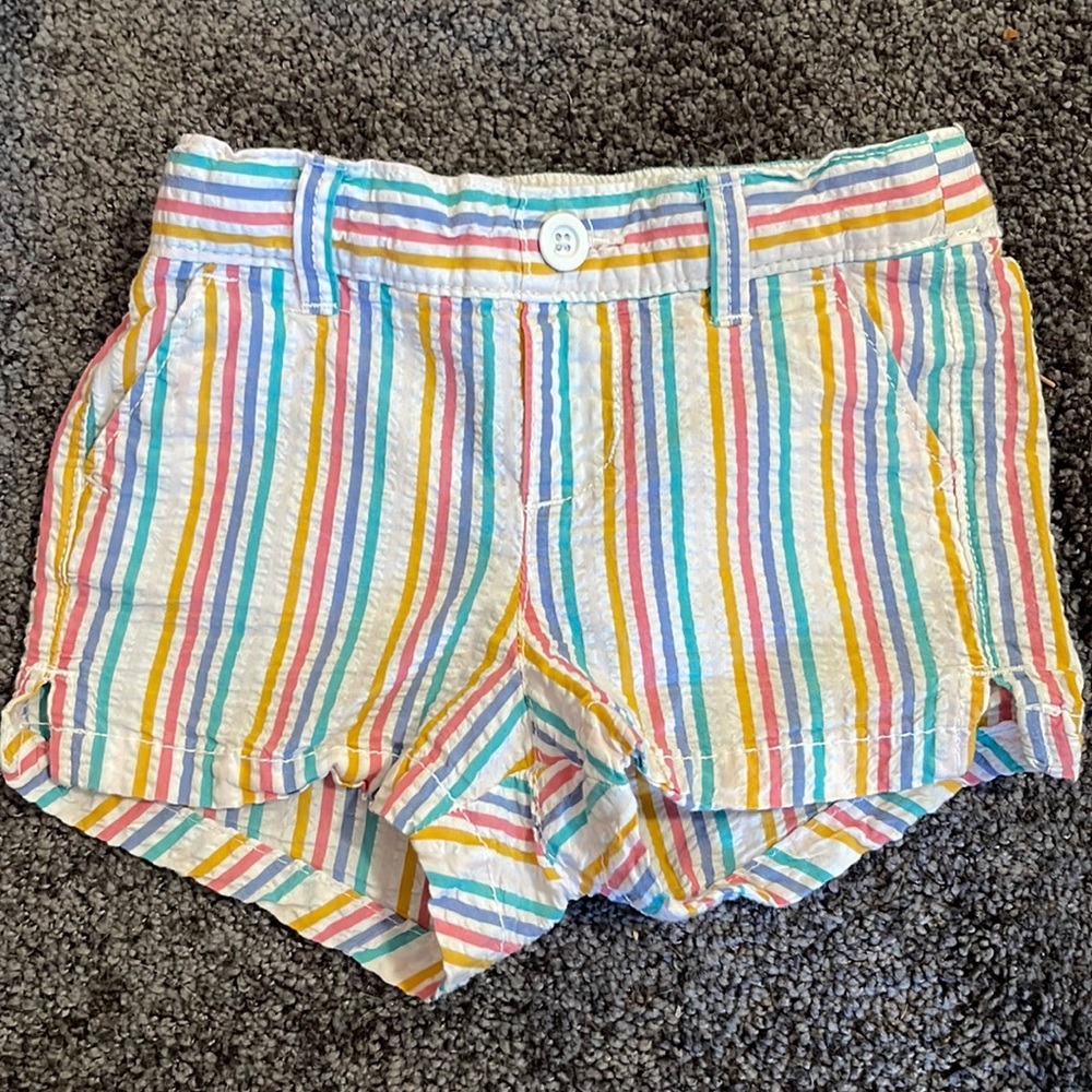 Size 2 multi color striped shorts